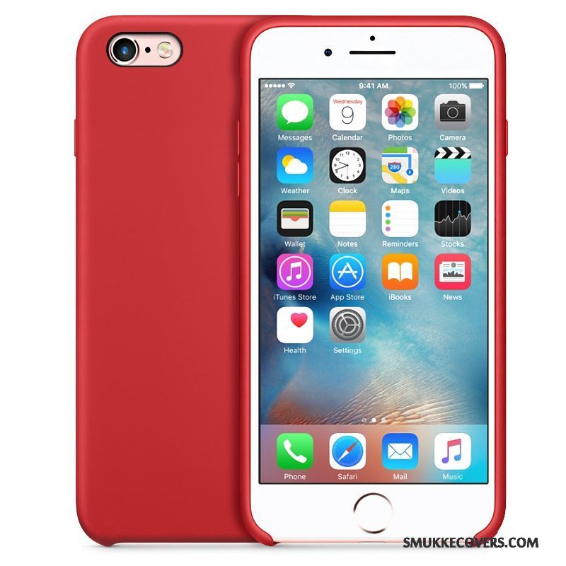 Etui iPhone 6/6s Silikone Rød Ny, Cover iPhone 6/6s Blød Telefonblå
