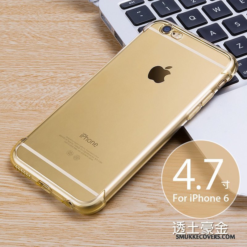Etui iPhone 6/6s Silikone Telefongasbag, Cover iPhone 6/6s Blød Gennemsigtig Anti-fald