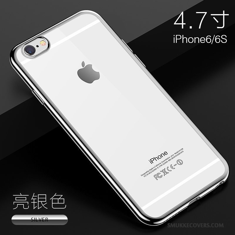 Etui iPhone 6/6s Tasker Gennemsigtig Trend, Cover iPhone 6/6s Blød Grå Telefon