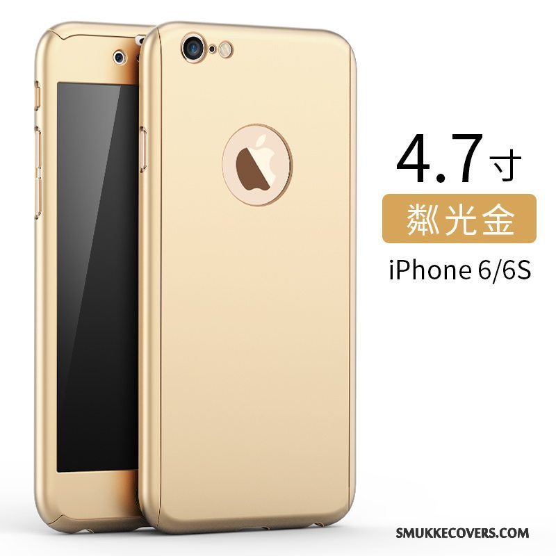 Etui iPhone 6/6s Tasker Guld Telefon, Cover iPhone 6/6s Nubuck Anti-fald