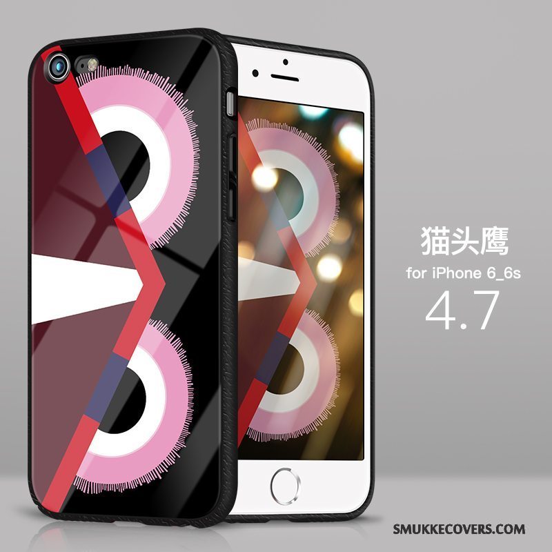 Etui iPhone 6/6s Tasker Net Red Telefon, Cover iPhone 6/6s Silikone Anti-fald Lyserød