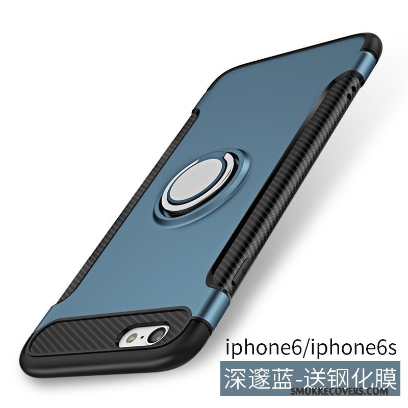 Etui iPhone 6/6s Tasker Ring Anti-fald, Cover iPhone 6/6s Telefonblå