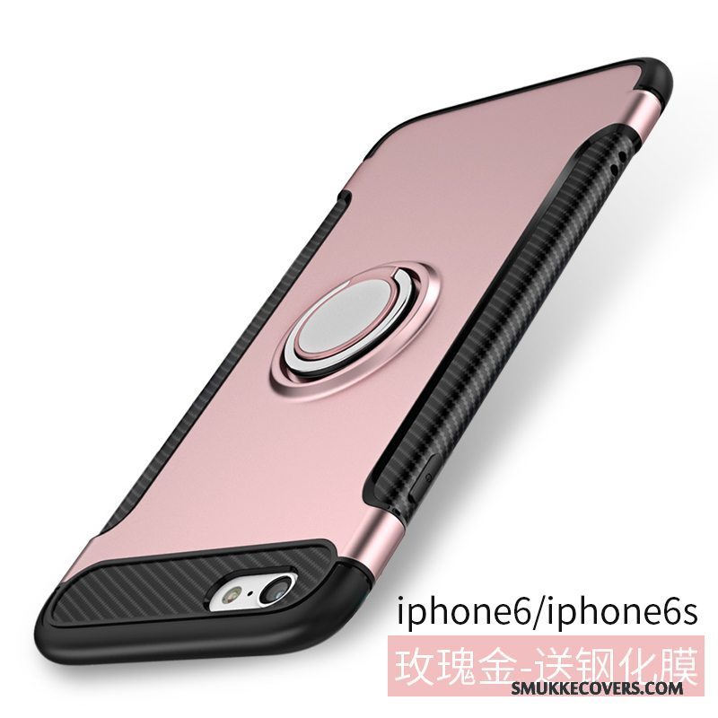 Etui iPhone 6/6s Tasker Ring Anti-fald, Cover iPhone 6/6s Telefonblå