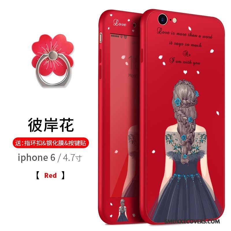 Etui iPhone 6/6s Tasker Rød Anti-fald, Cover iPhone 6/6s Blød Hængende Ornamenter Stor