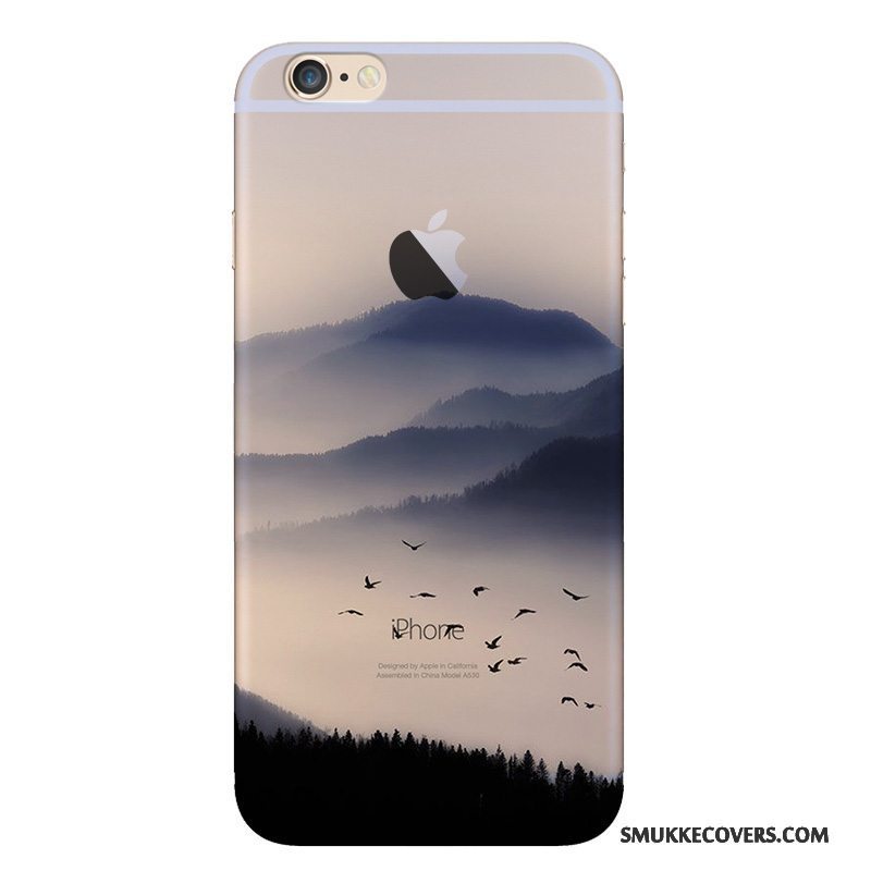 Etui iPhone 6/6s Tasker Trend Blå, Cover iPhone 6/6s Silikone Gennemsigtig Scenery