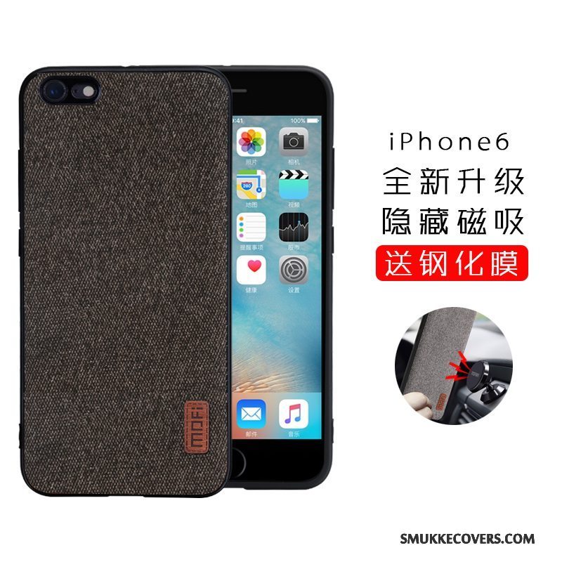 Etui iPhone 6/6s Tasker Trend Telefon, Cover iPhone 6/6s Silikone Anti-fald Sort