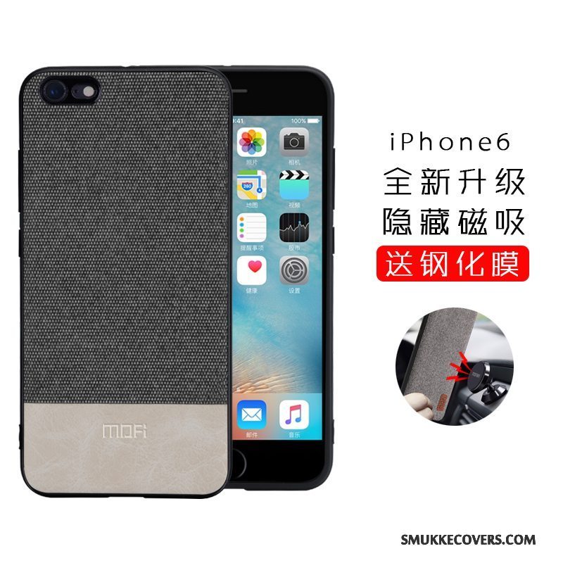 Etui iPhone 6/6s Tasker Trend Telefon, Cover iPhone 6/6s Silikone Anti-fald Sort