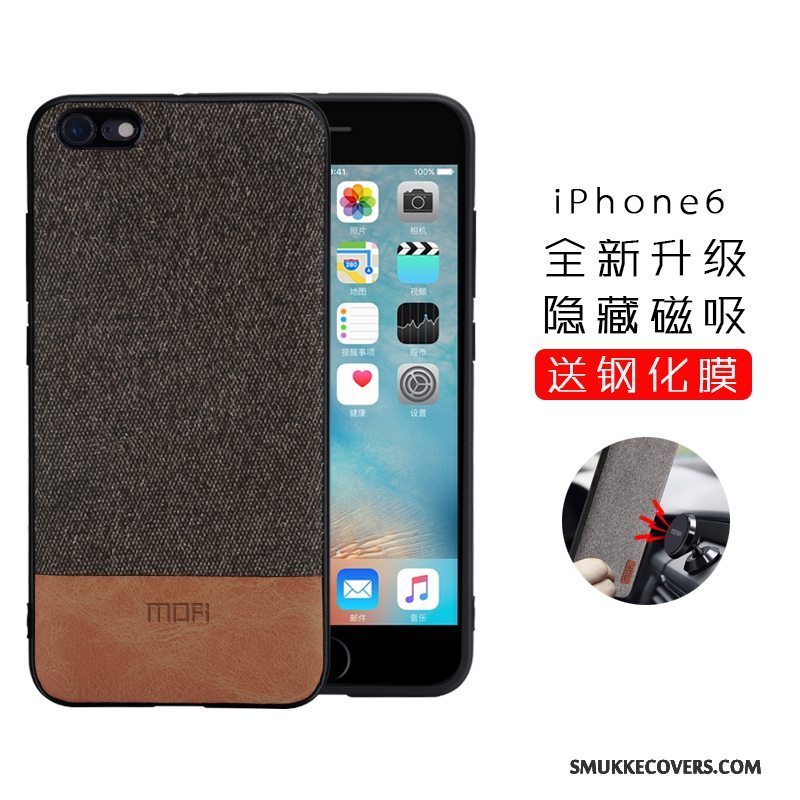 Etui iPhone 6/6s Tasker Trend Telefon, Cover iPhone 6/6s Silikone Anti-fald Sort