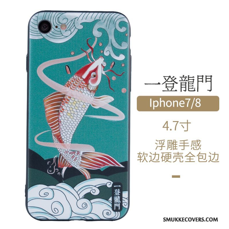 Etui iPhone 7 Beskyttelse Vind Kunst, Cover iPhone 7 Kinesisk Stil Ny