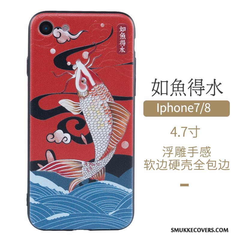 Etui iPhone 7 Beskyttelse Vind Kunst, Cover iPhone 7 Kinesisk Stil Ny