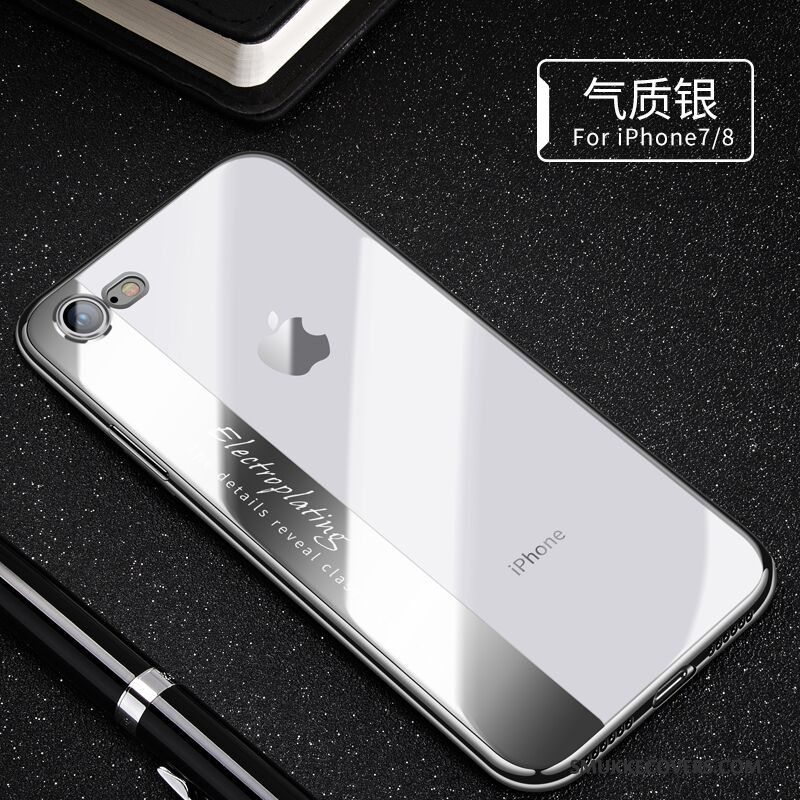 Etui iPhone 7 Blød Gennemsigtig Telefon, Cover iPhone 7 Silikone Af Personlighed Lyserød