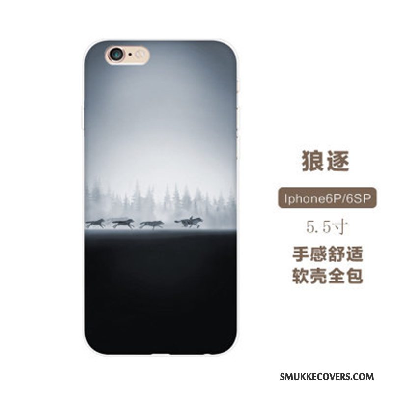 Etui iPhone 7 Blød Telefonanti-fald, Cover iPhone 7 Relief Kinesisk Stil Sort