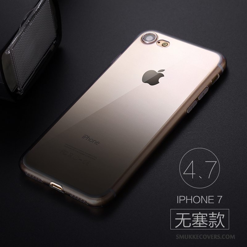 Etui iPhone 7 Blød Telefonrød, Cover iPhone 7 Beskyttelse Anti-fald Gradient