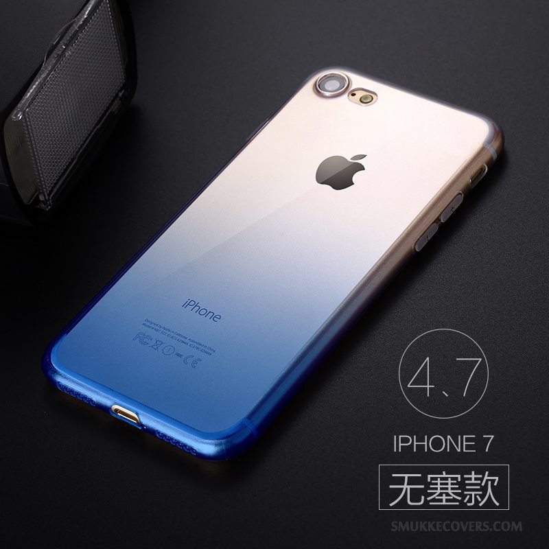 Etui iPhone 7 Blød Telefonrød, Cover iPhone 7 Beskyttelse Anti-fald Gradient