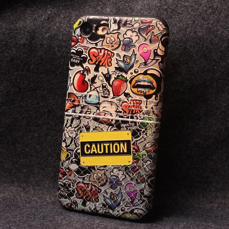 Etui iPhone 7 Blød Trend Telefon, Cover iPhone 7 Cartoon Anti-fald Gul