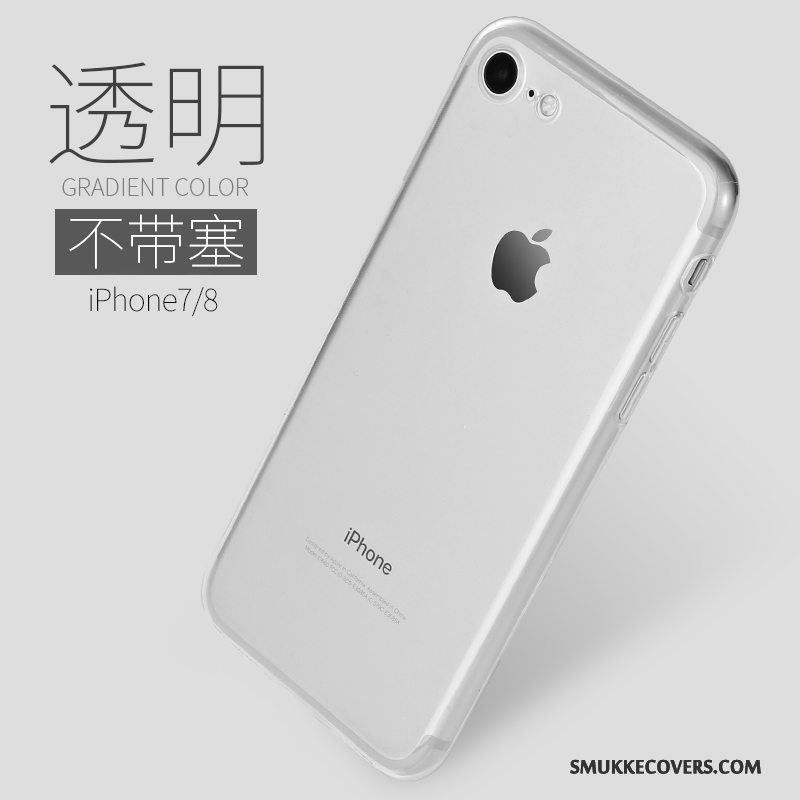 Etui iPhone 7 Farve Gennemsigtig Telefon, Cover iPhone 7 Blød Gradient Farve