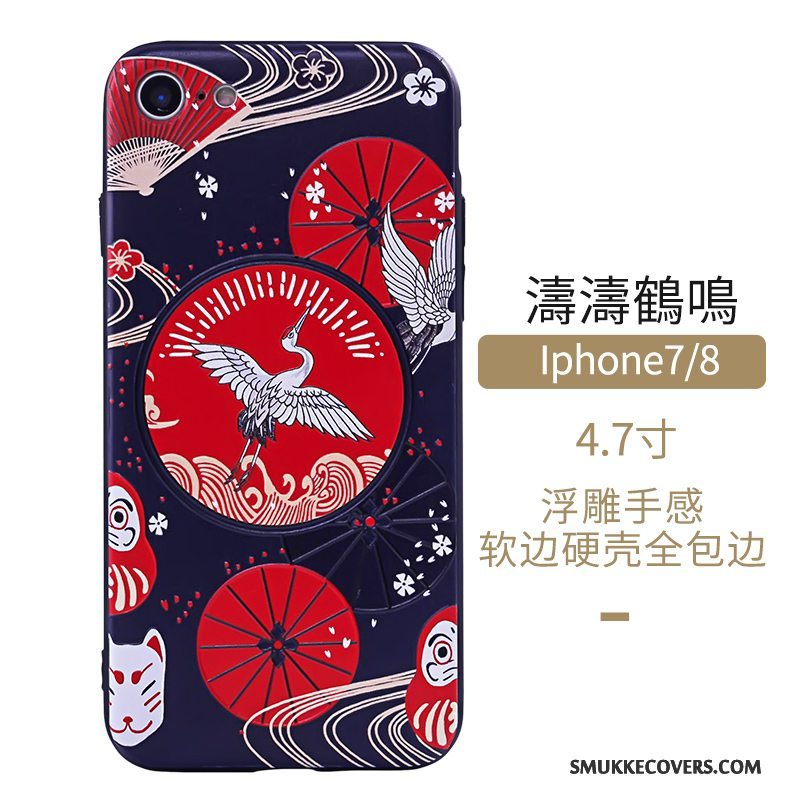 Etui iPhone 7 Farve Kinesisk Stil Telefon, Cover iPhone 7 Beskyttelse Vind Kunst