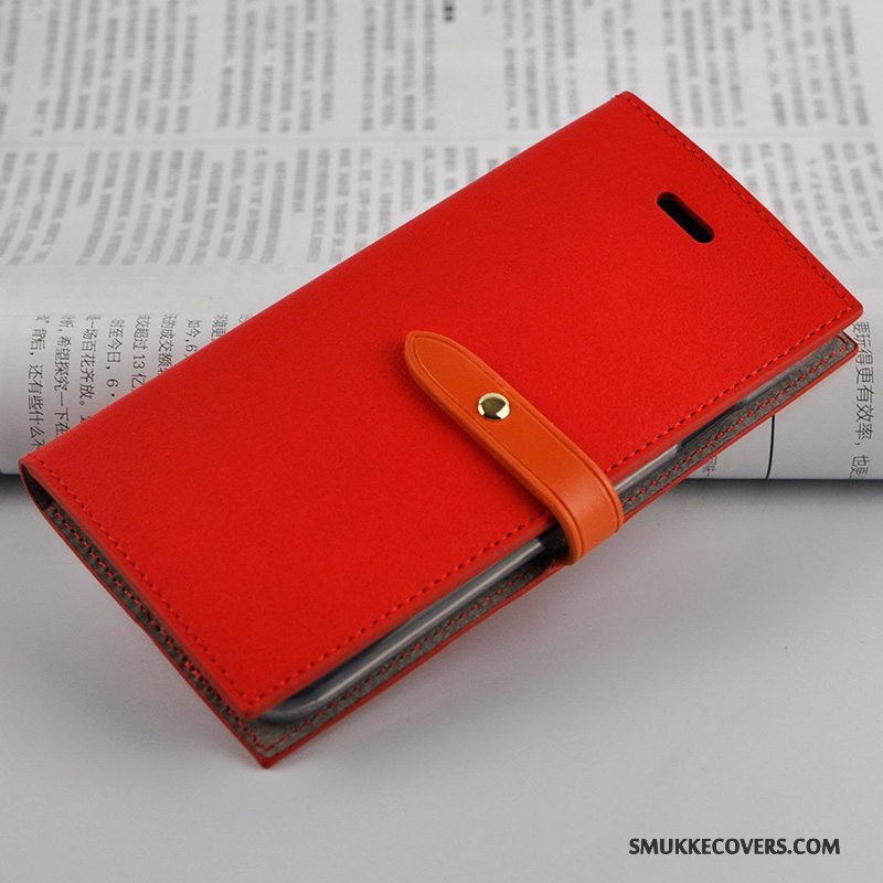 Etui iPhone 7 Folio Rød Trend, Cover iPhone 7 Læder Telefon