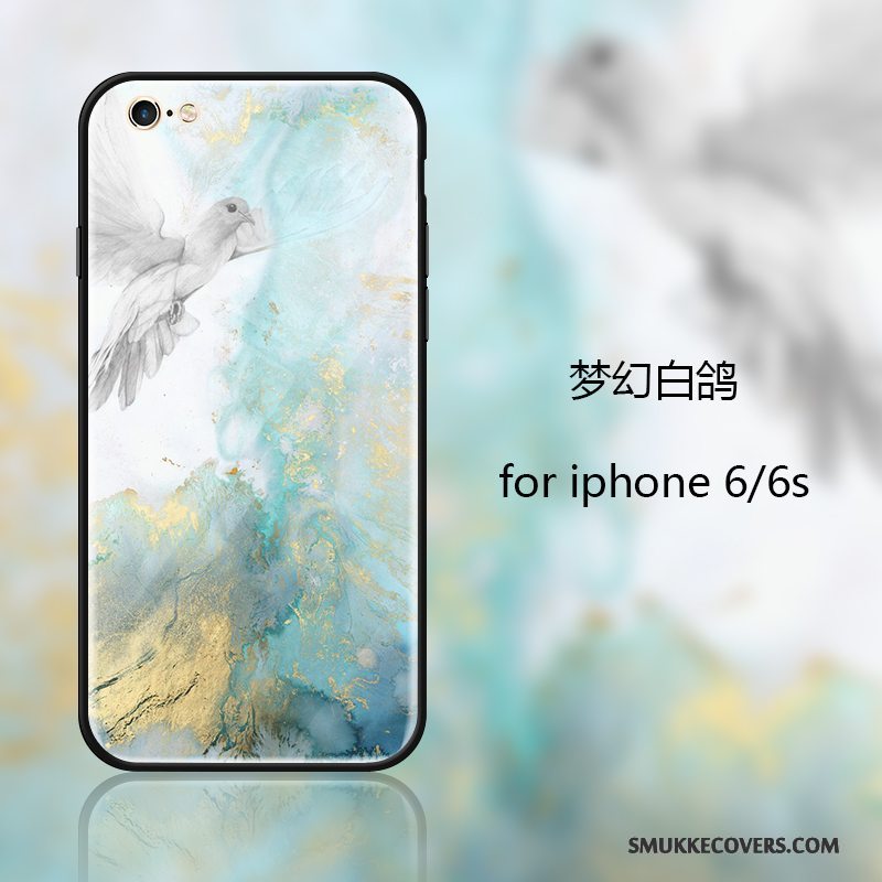 Etui iPhone 7 Kreativ Af Personlighed Blå, Cover iPhone 7 Silikone Ny Glas