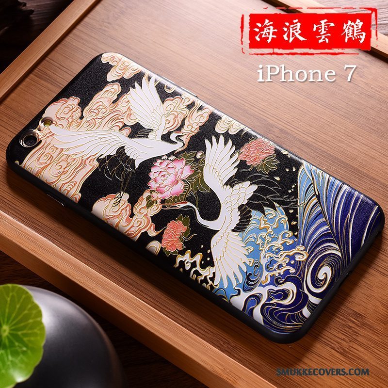 Etui iPhone 7 Kreativ Kinesisk Stil Elskeren, Cover iPhone 7 Farve Ny Wealth