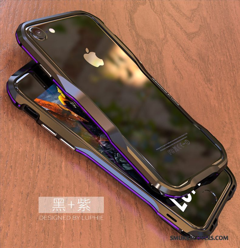 Etui iPhone 7 Kreativ Ramme Anti-fald, Cover iPhone 7 Beskyttelse Ny Lyserød