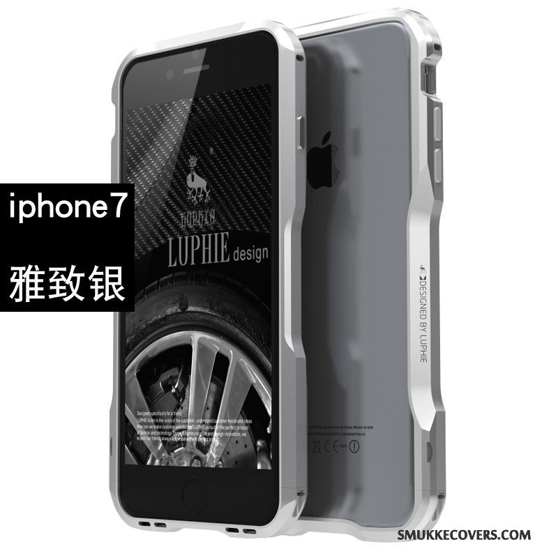 Etui iPhone 7 Kreativ Ramme Anti-fald, Cover iPhone 7 Beskyttelse Ny Lyserød