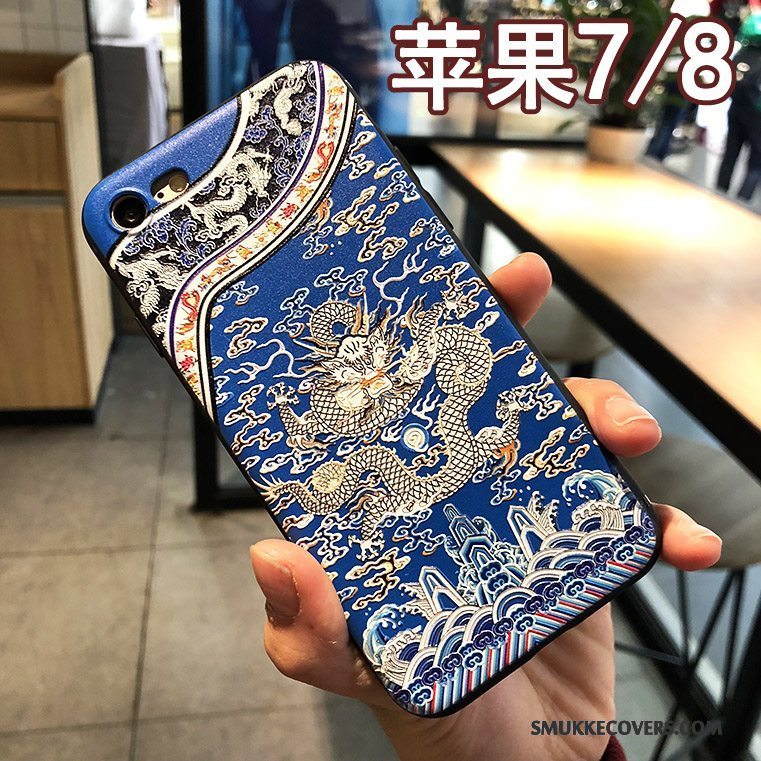 Etui iPhone 7 Kreativ Rød Gul, Cover iPhone 7 Tasker Telefonanti-fald