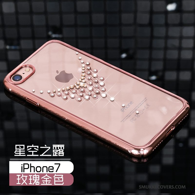 Etui iPhone 7 Luksus Tynd Anti-fald, Cover iPhone 7 Strass Telefonny