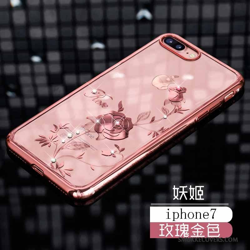 Etui iPhone 7 Luksus Tynd Anti-fald, Cover iPhone 7 Strass Telefonny