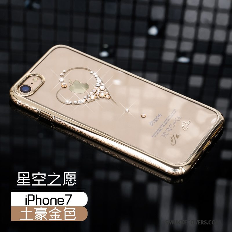 Etui iPhone 7 Luksus Tynd Anti-fald, Cover iPhone 7 Strass Telefonny