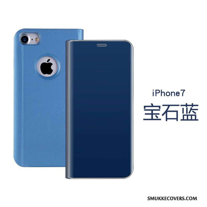 Etui iPhone 7 Læder Telefonspejl, Cover iPhone 7 Folio Dragon Tredimensionale