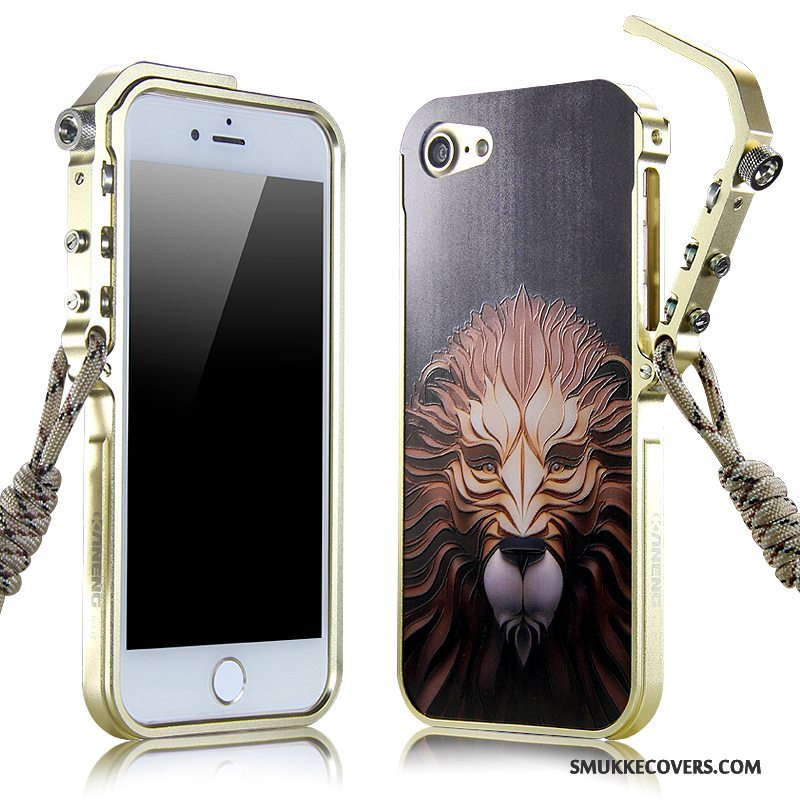 Etui iPhone 7 Metal Rød Telefon, Cover iPhone 7 Beskyttelse Trend Anti-fald