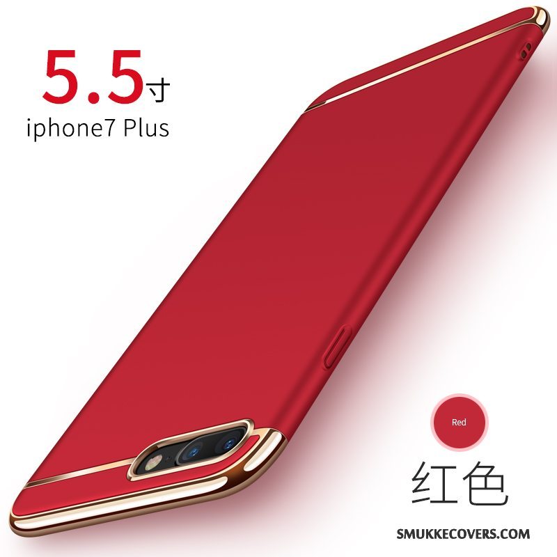 Etui iPhone 7 Plus Beskyttelse Rød Anti-fald, Cover iPhone 7 Plus Sort Telefon