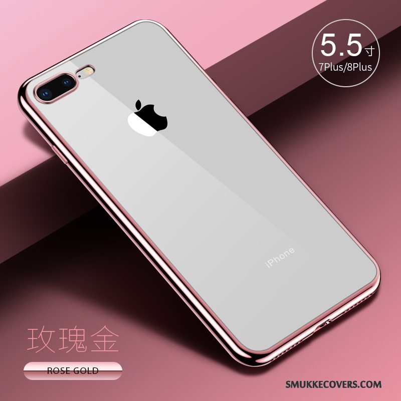 Etui iPhone 7 Plus Blød Anti-fald Gennemsigtig, Cover iPhone 7 Plus Tasker Telefon