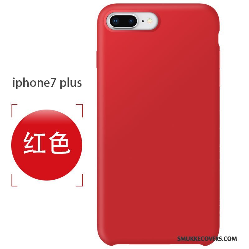 Etui iPhone 7 Plus Blød Lyserød Telefon, Cover iPhone 7 Plus Silikone Anti-fald Nubuck