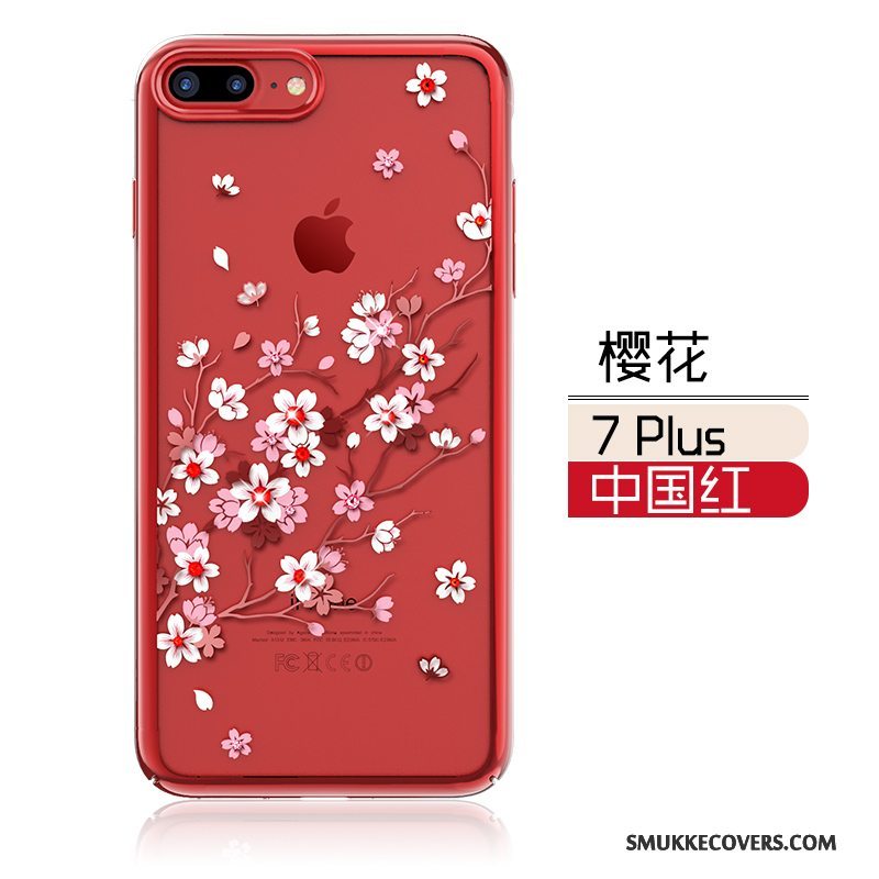 Etui iPhone 7 Plus Kreativ Ny Af Personlighed, Cover iPhone 7 Plus Silikone Rød Telefon