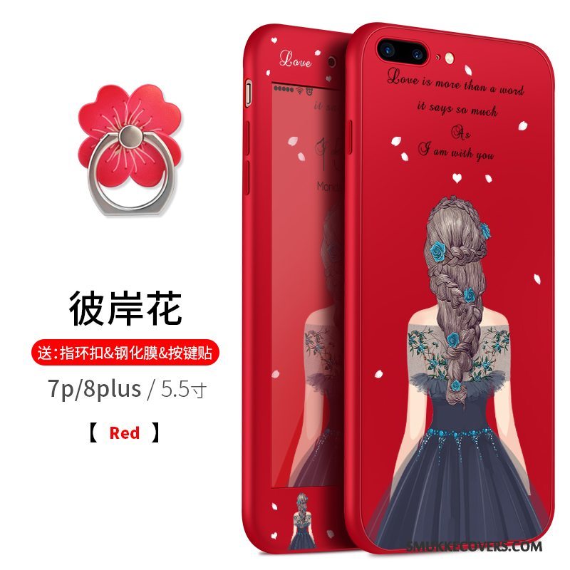 Etui iPhone 7 Plus Kreativ Rød Anti-fald, Cover iPhone 7 Plus Tasker Telefonhængende Ornamenter