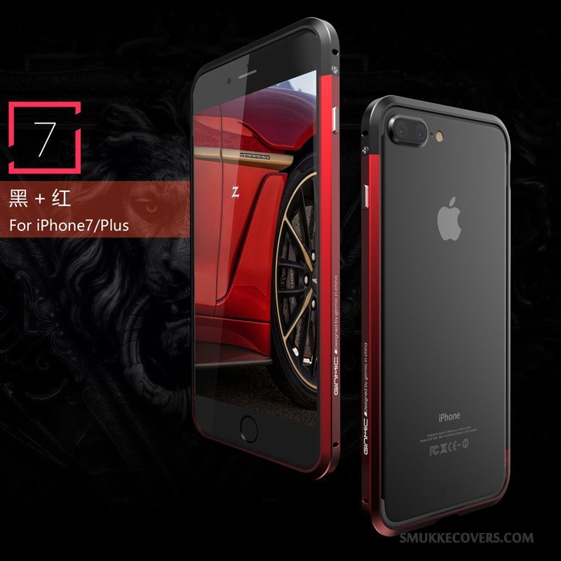 Etui iPhone 7 Plus Metal Anti-fald Trend, Cover iPhone 7 Plus Beskyttelse Telefonguld