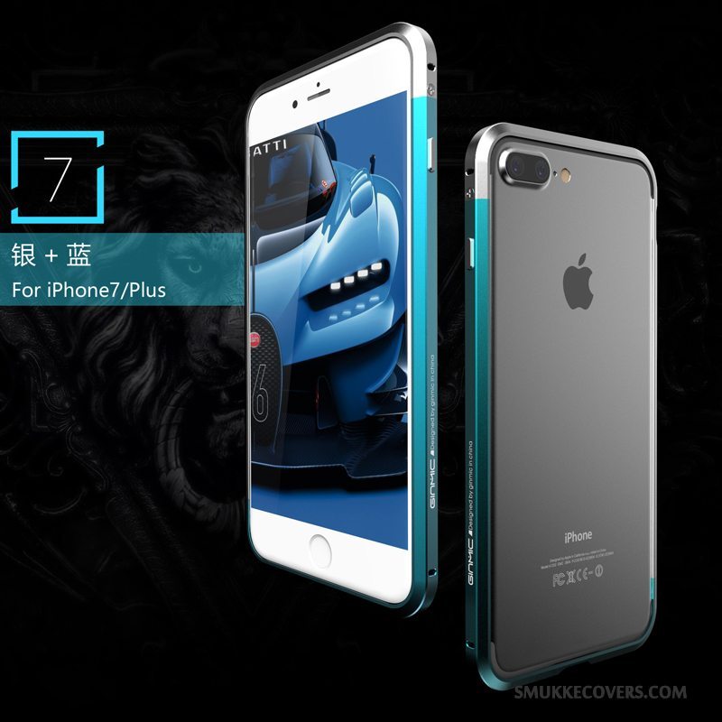 Etui iPhone 7 Plus Metal Anti-fald Trend, Cover iPhone 7 Plus Beskyttelse Telefonguld