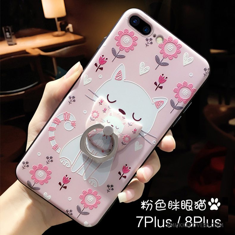 Etui iPhone 7 Plus Silikone Anti-fald Trendy, Cover iPhone 7 Plus Cartoon Elskeren Ny