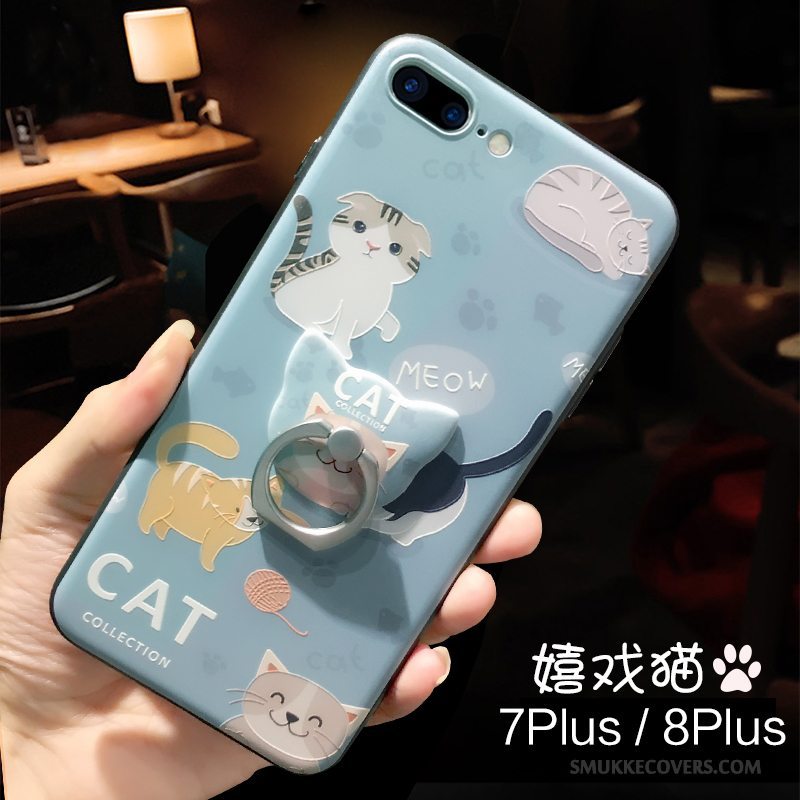 Etui iPhone 7 Plus Silikone Anti-fald Trendy, Cover iPhone 7 Plus Cartoon Elskeren Ny