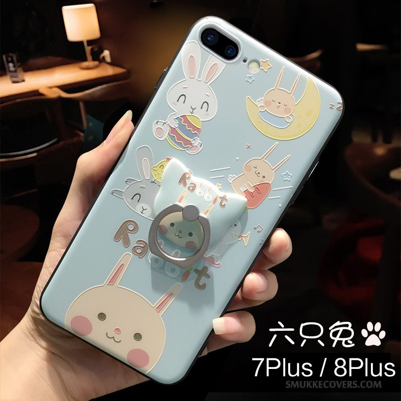 Etui iPhone 7 Plus Silikone Anti-fald Trendy, Cover iPhone 7 Plus Cartoon Elskeren Ny