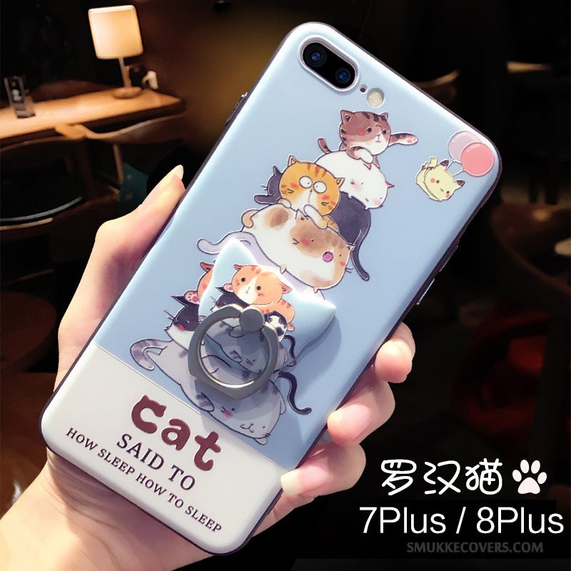 Etui iPhone 7 Plus Silikone Anti-fald Trendy, Cover iPhone 7 Plus Cartoon Elskeren Ny