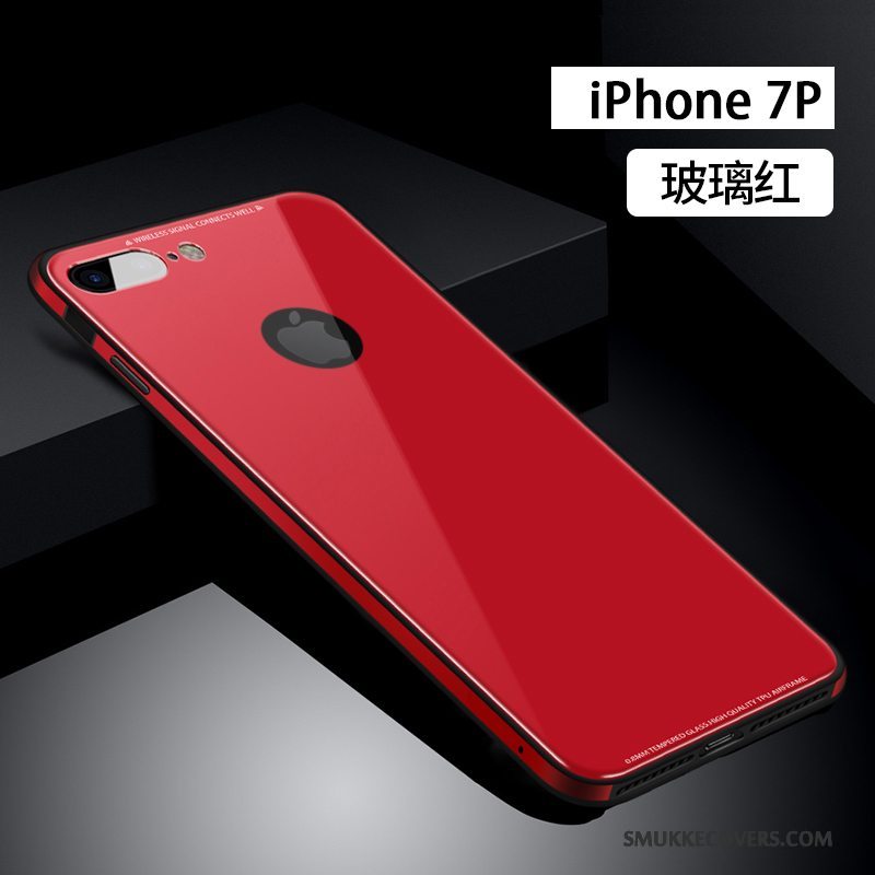Etui iPhone 7 Plus Tasker Rød Trend, Cover iPhone 7 Plus Silikone Anti-fald Glas