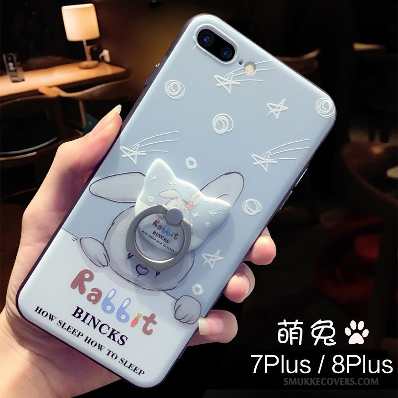 Etui iPhone 7 Relief Ny Telefon, Cover iPhone 7 Cartoon Blå Trendy