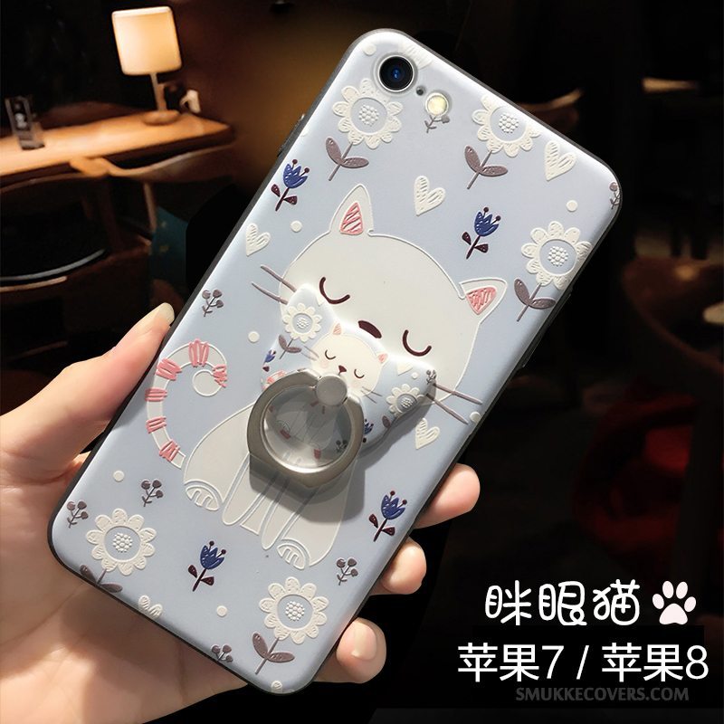 Etui iPhone 7 Relief Ny Telefon, Cover iPhone 7 Cartoon Blå Trendy