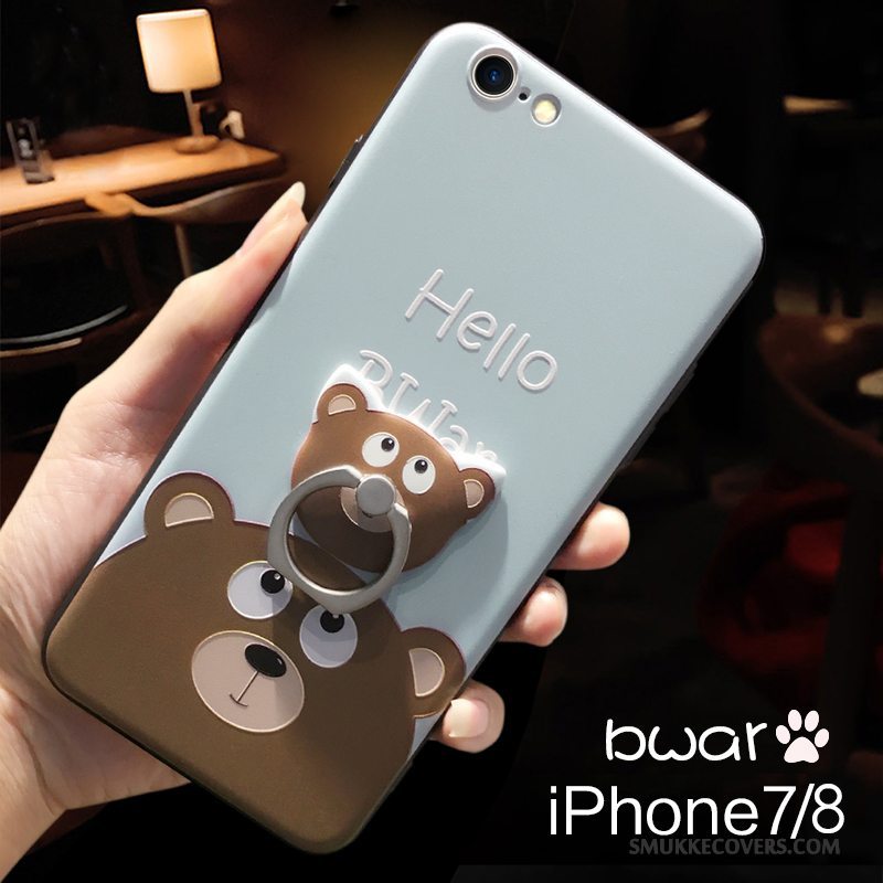 Etui iPhone 7 Relief Ny Telefon, Cover iPhone 7 Cartoon Blå Trendy