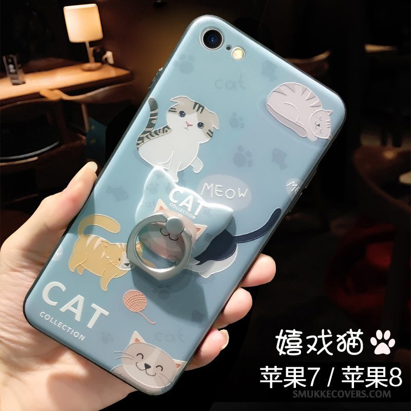 Etui iPhone 7 Relief Ny Telefon, Cover iPhone 7 Cartoon Blå Trendy