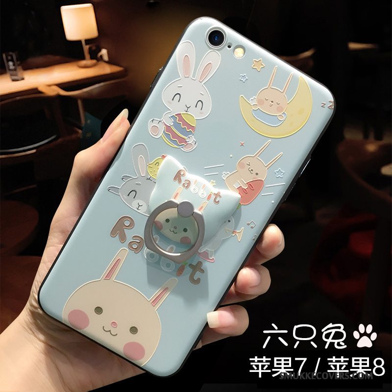 Etui iPhone 7 Relief Ny Telefon, Cover iPhone 7 Cartoon Blå Trendy