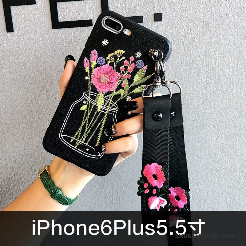 Etui iPhone 7 Silikone Trendy Ny, Cover iPhone 7 Blød Blå Blomster